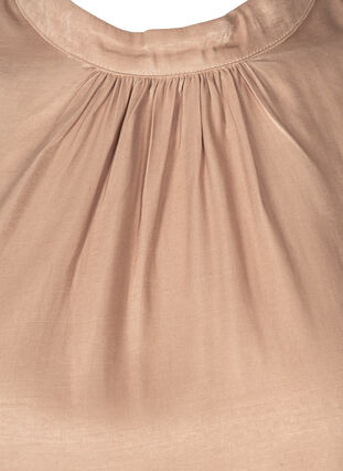 Bluse med lange puffermer, Sand, Packshot image number 2