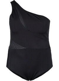 One-shoulder badedrakt med mesh