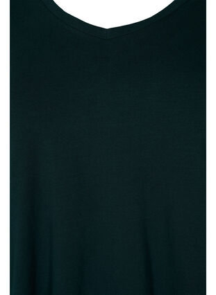 Zizzi Ensfarget basis bomulls-T-skjorte, Grønn, Packshot image number 2