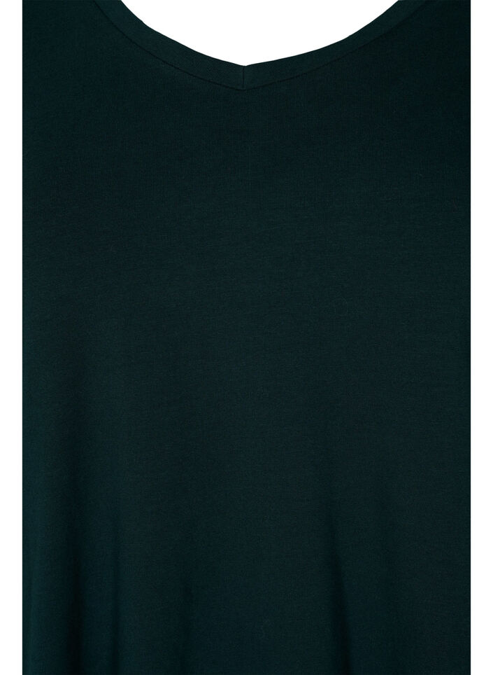 Ensfarget basis bomulls-T-skjorte, Grønn, Packshot image number 2