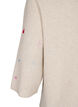 Strikket bluse med hjerter og 3/4-ermer, Beige, Packshot image number 3
