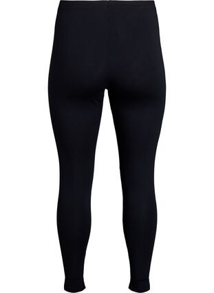 Zizzi Ankellange leggings i viskose, Svart, Packshot image number 1