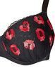 Polstret BH med spiler og blomsterbroderi, Svart, Packshot image number 2