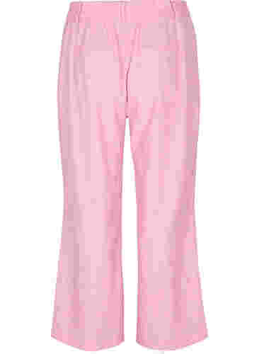 Melerte bukser med strikk og knappelukking, Rosebloom, Packshot image number 1