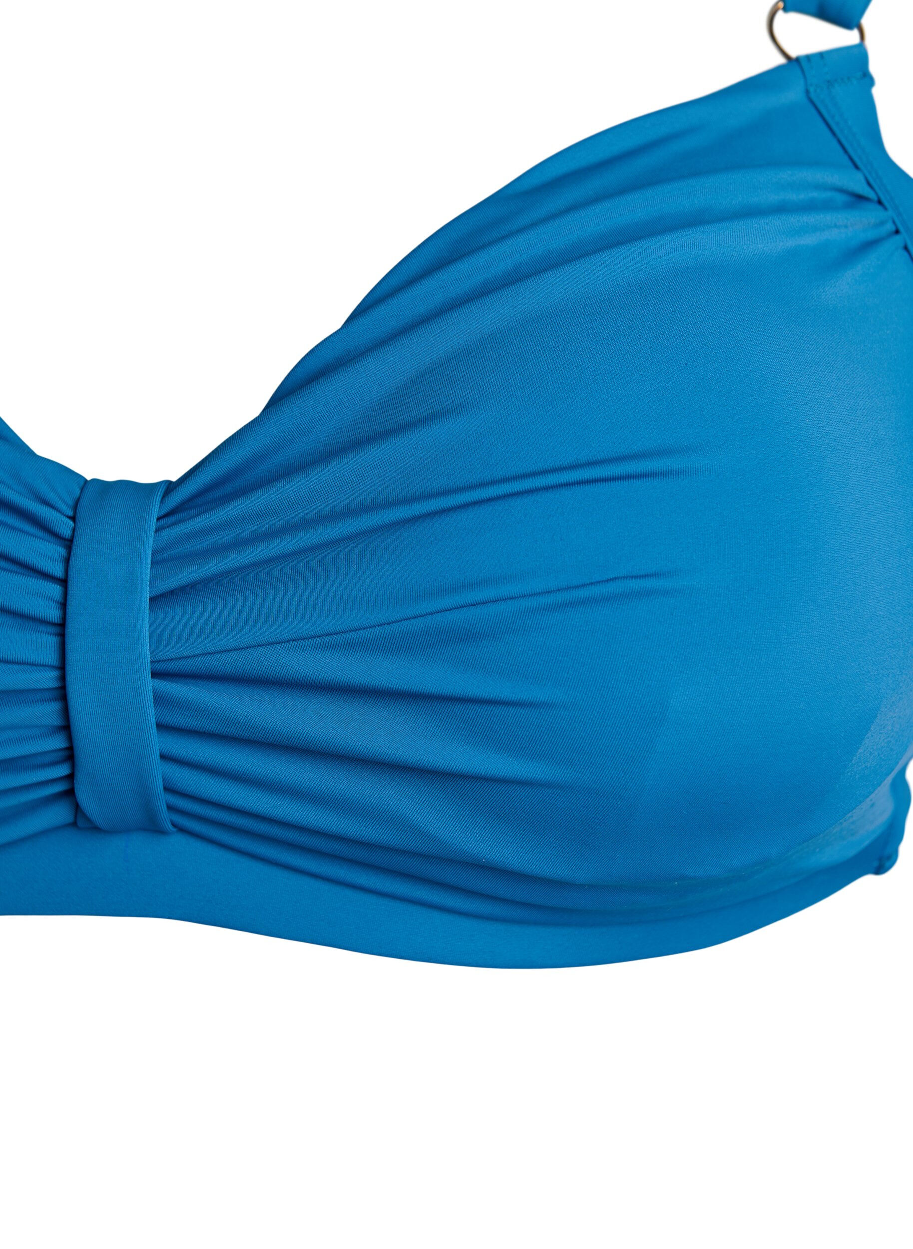 ZizziBikinitopp med b&oslash;yle og drapering, Bl&aring;, Packshot image number 2