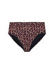 Leopard bikinitruse med h&oslash;y midje, Brun, Packshot image number 0