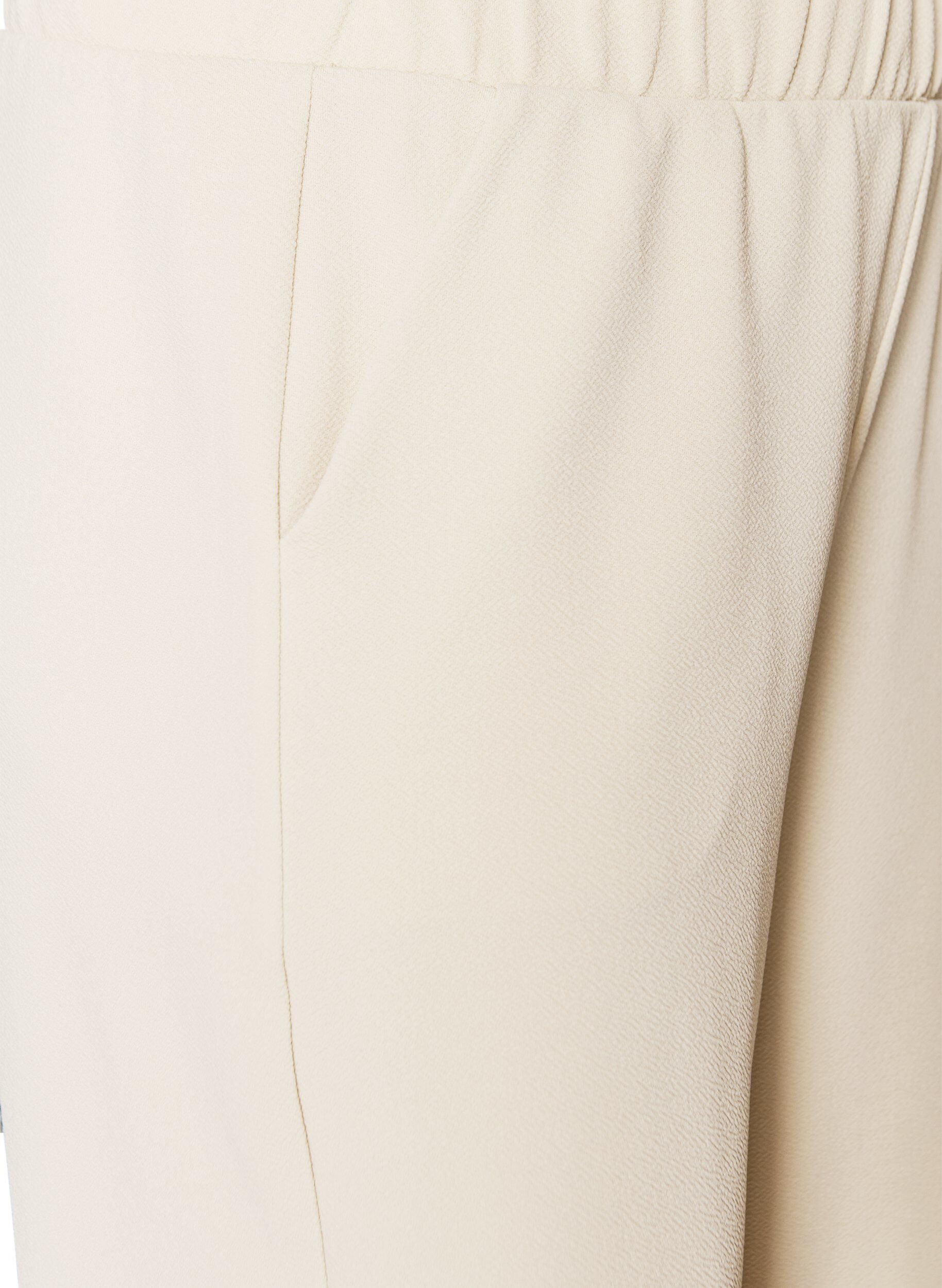 Zizzi L&oslash;se bukser med 7/8 lengde, Beige, Packshot image number 2