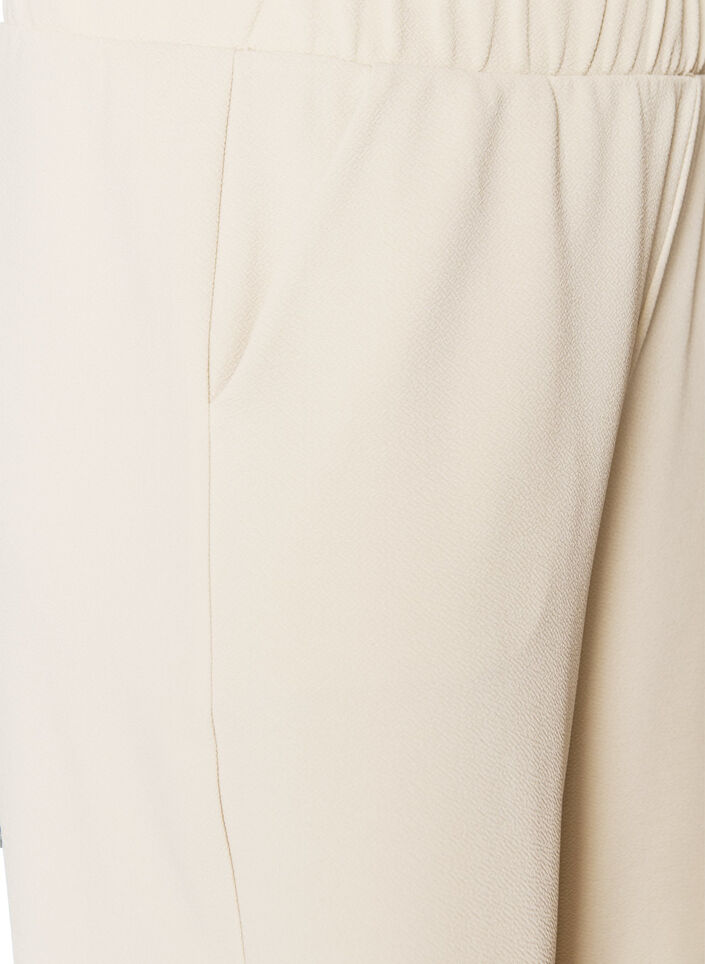 L&oslash;se bukser med 7/8 lengde, Beige, Packshot image number 2