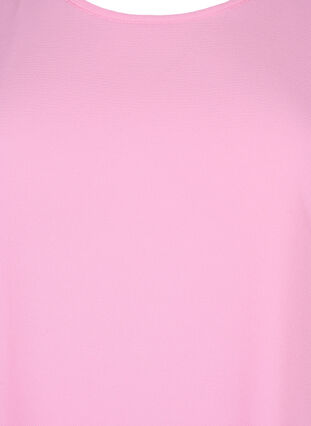 Bluse med korte ermer og rund hals, Rosebloom, Packshot image number 2