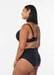 Bikinitruser med omslagsdetaljer, Svart, Model image number 1
