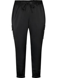 Cargobukse i sateng, Black