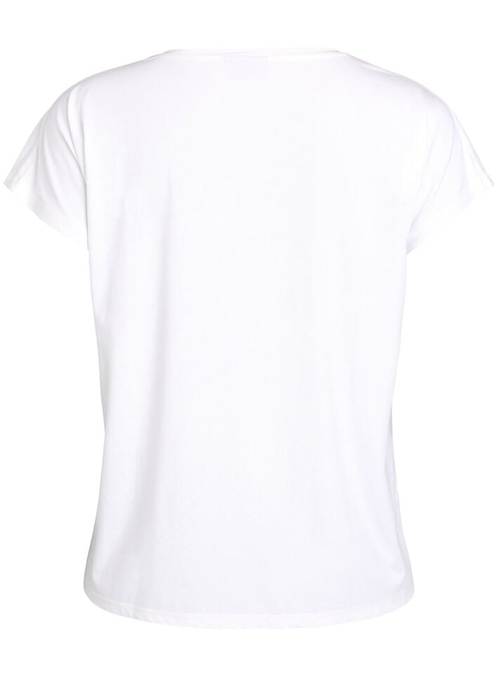 Ensfarget trenings-T-skjorte, Hvit, Packshot image number 1