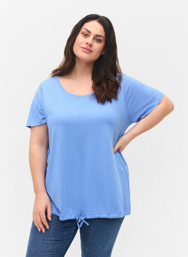 T-skjorte med justerbar bunn, Ultramarine, Model image number 0