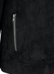 Bikerjakke i imitert semsket skinn, Black, Packshot image number 3