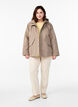 Kort v&aring;rjakke med avtagbar hette, Beige, Model image number 1
