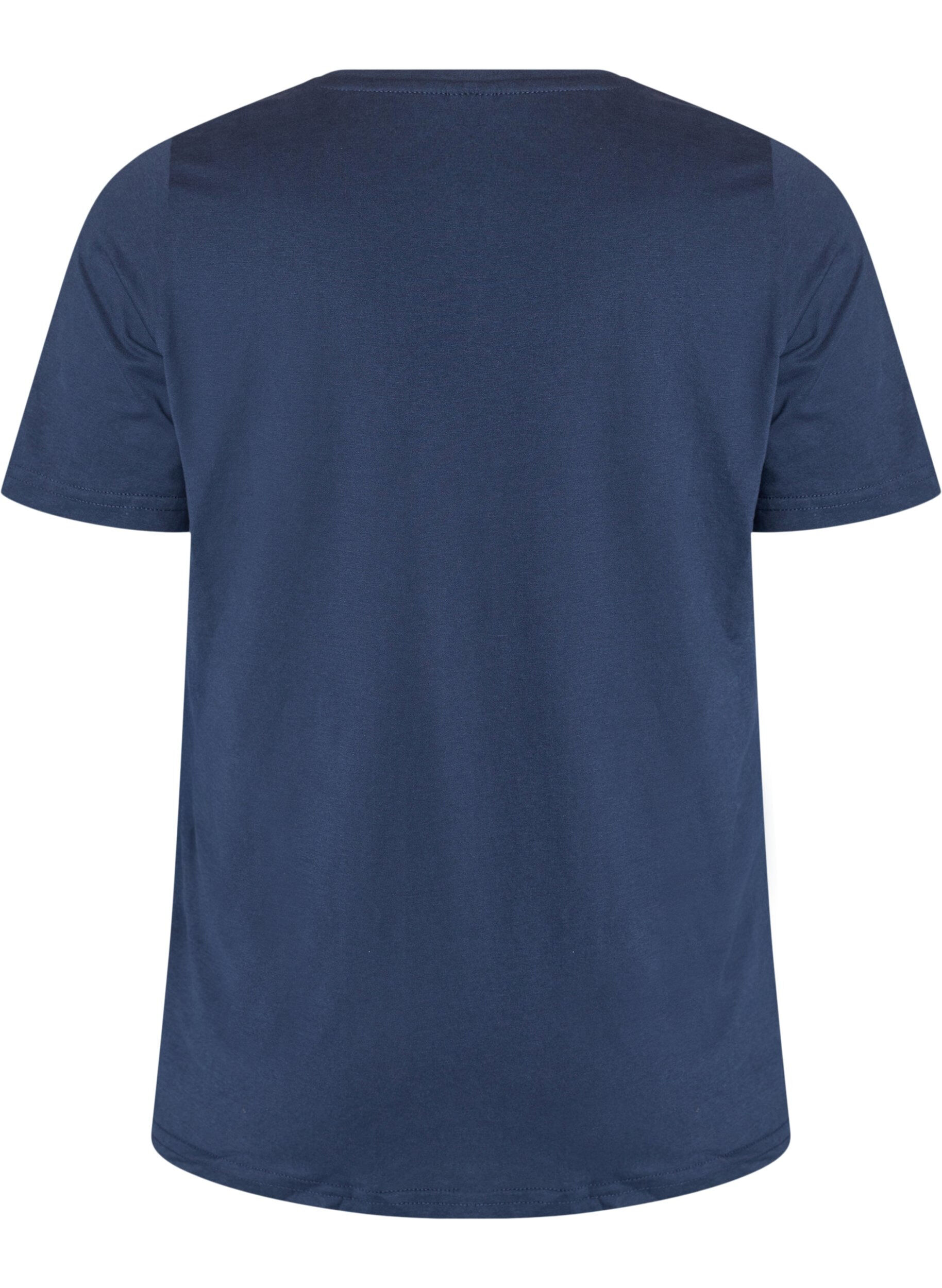 ZizziT-skjorte med trykk, Bl&aring;, Packshot image number 1