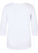 Basis t-skjorte med 3/4-ermer, Bright White, Packshot image number 1