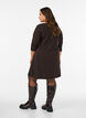 Kort kjole med A-form og 3/4-ermer, Brun, Model image number 2