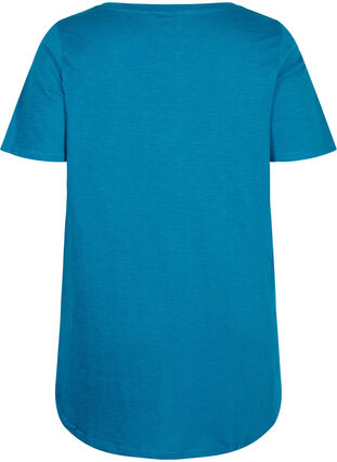 T-skjorte i bomull, Moroccan Blue, Packshot image number 1