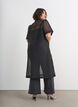 Organza kjole med brystlommer og puff ermer, Svart, Model image number 2