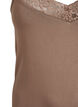 Topp i viskose med blondekant, Beige, Packshot image number 2