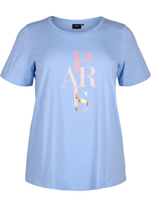 T-skjorte i bomull med teksttrykk, Serenity w. Paris, Packshot image number 0