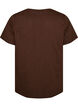 T-skjorte med knappdetalj, Brun, Packshot image number 1