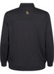 Sporty cardigan med glidelås og lommer, Black, Packshot image number 1