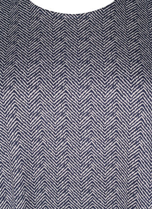 Zizzi Oversize bluse med mønster, Blå, Packshot image number 2