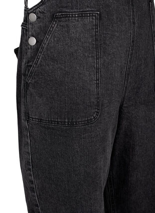 Zizzi Denimoveraller, Dark Grey Denim, Packshot image number 3