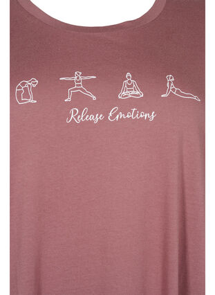 Oversize pysjamas T-skjorte i økologisk bomull, Rose Brown W. Relax , Packshot image number 2