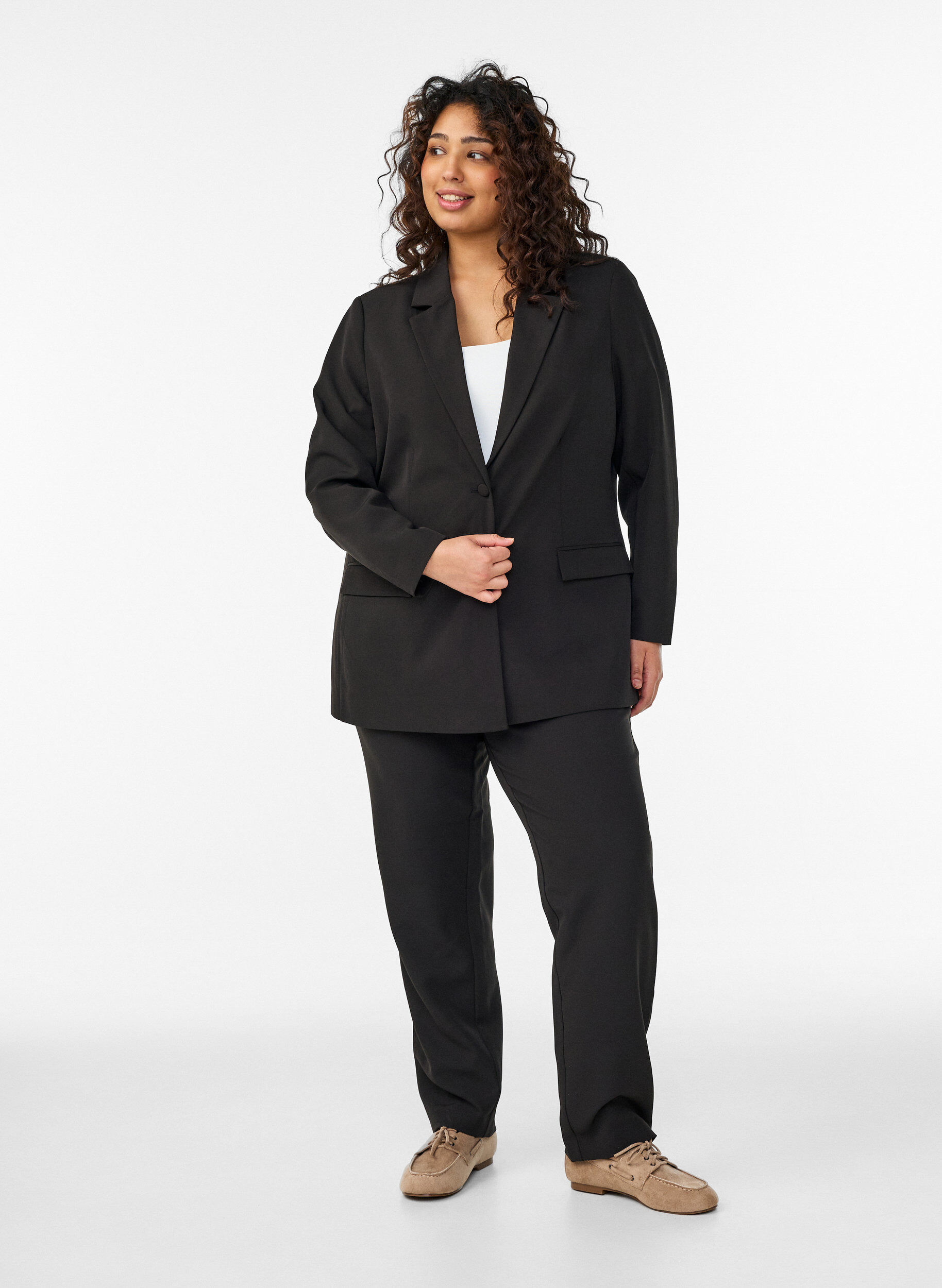 ZizziKlassisk blazer med knappelukking, Svart, Model image number 1