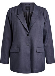 Klassisk blazer med lommer, Dark Grey 