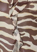 Chiffonbluse med sebratrykk og volanger, Brun, Packshot image number 3