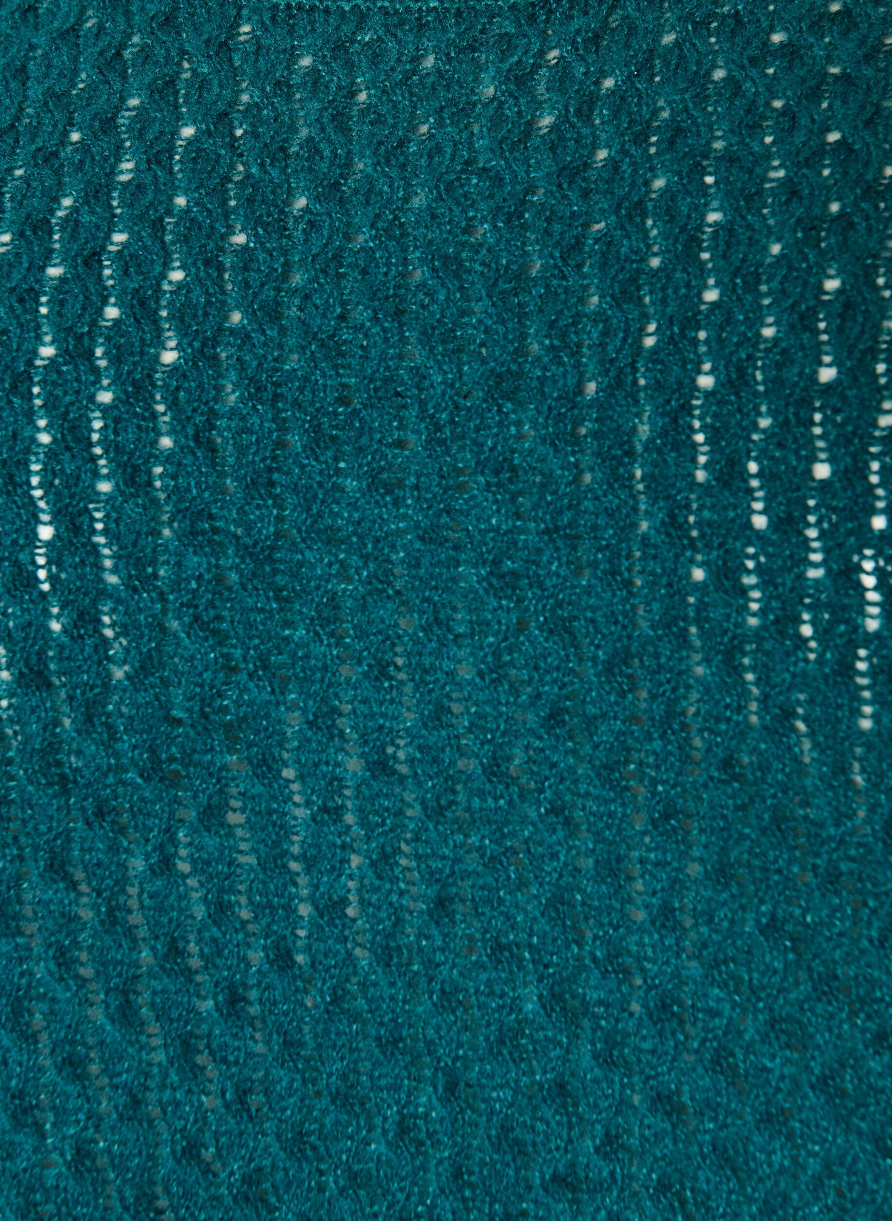 ZizziStrikkebluse med strukturert hullm&oslash;nster, Gr&oslash;nn, Packshot image number 2
