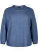 Strikket bluse med rund hals og midtsøm, Bering Sea Mel., Packshot image number 0