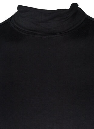 Tettsittende genser med høy hals, Black, Packshot image number 2