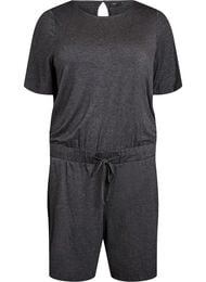 Jumpsuit med korte ben, Dark Grey Melange