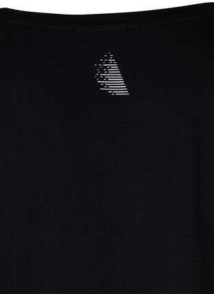 Kortermet T-skjorte med trykk til trening, Black, Packshot image number 3