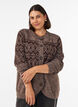 Jacquard m&oslash;nster cardigan, Brun, Model image number 0