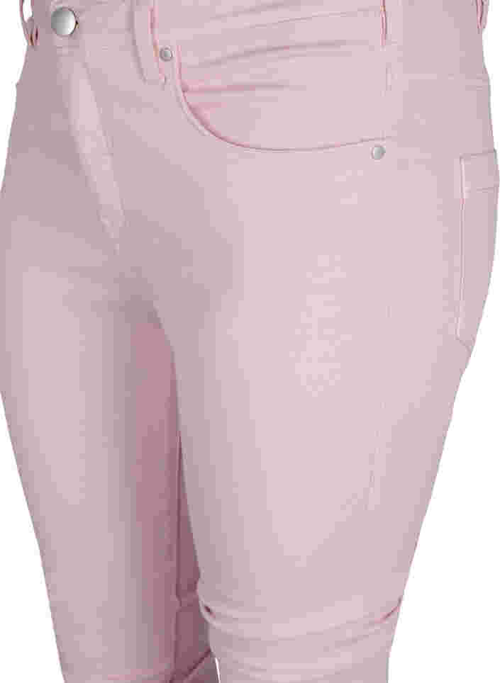 Super slim Amy jeans med høyt liv, Chalk Pink, Packshot image number 2
