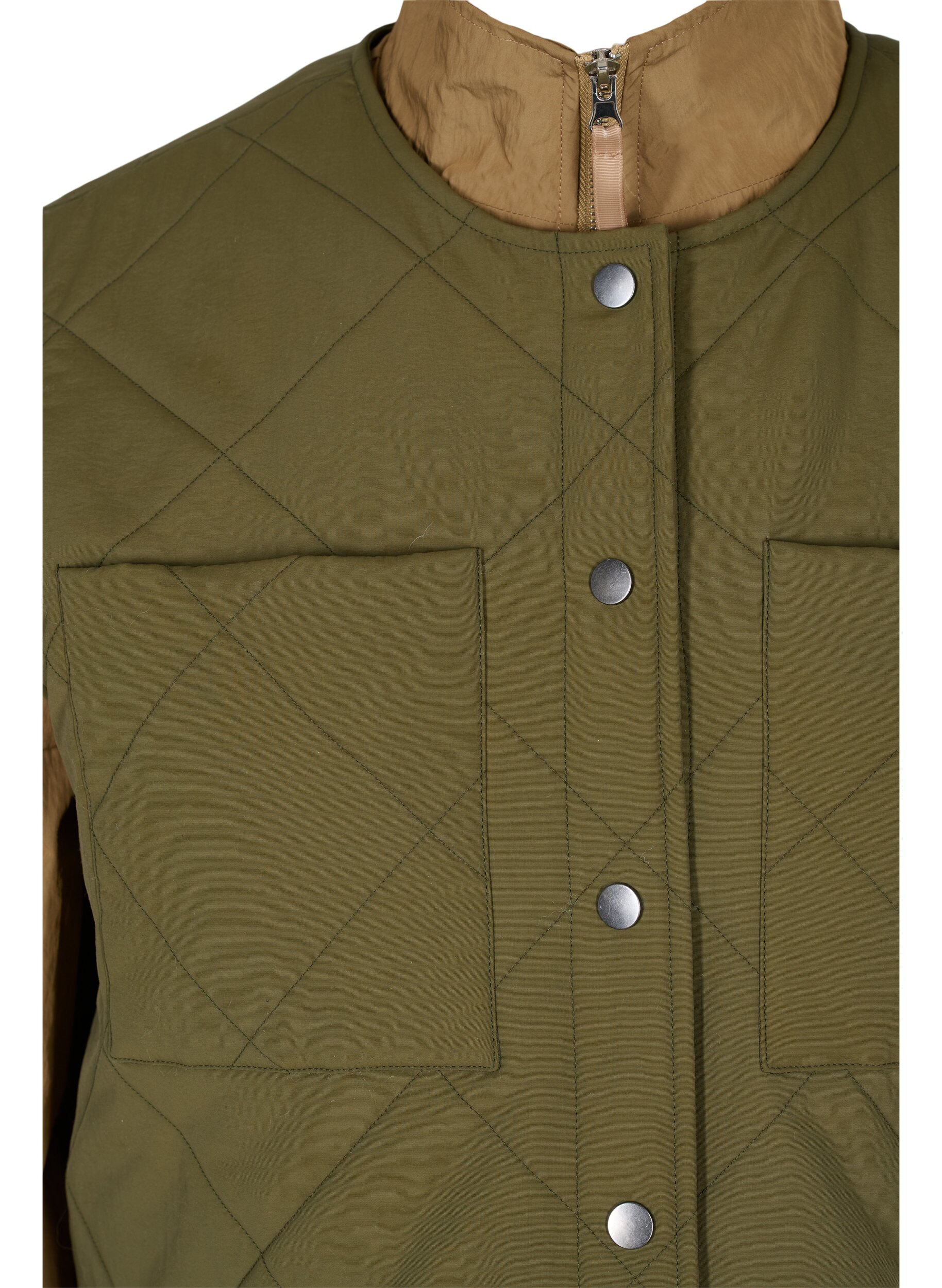 Zizzi Parkas med avtagbar vest, Ermine w. Grape Leaf, Packshot image number 2