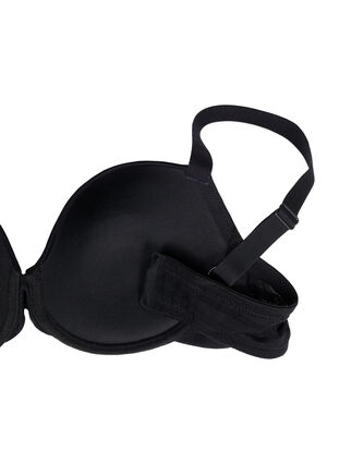 Zizzi Vattert BH med bøyle, Black, Packshot image number 3