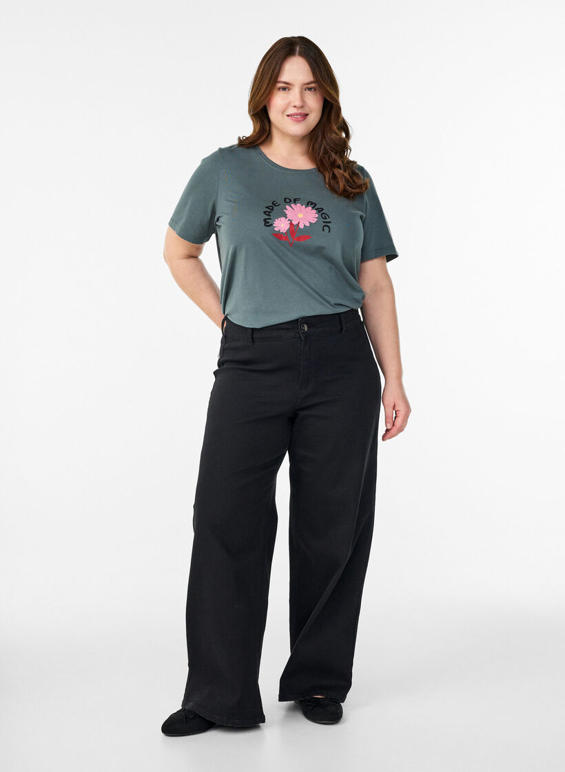 FLASH - T-skjorte med trykk, Gr&oslash;nn, Model image number 1