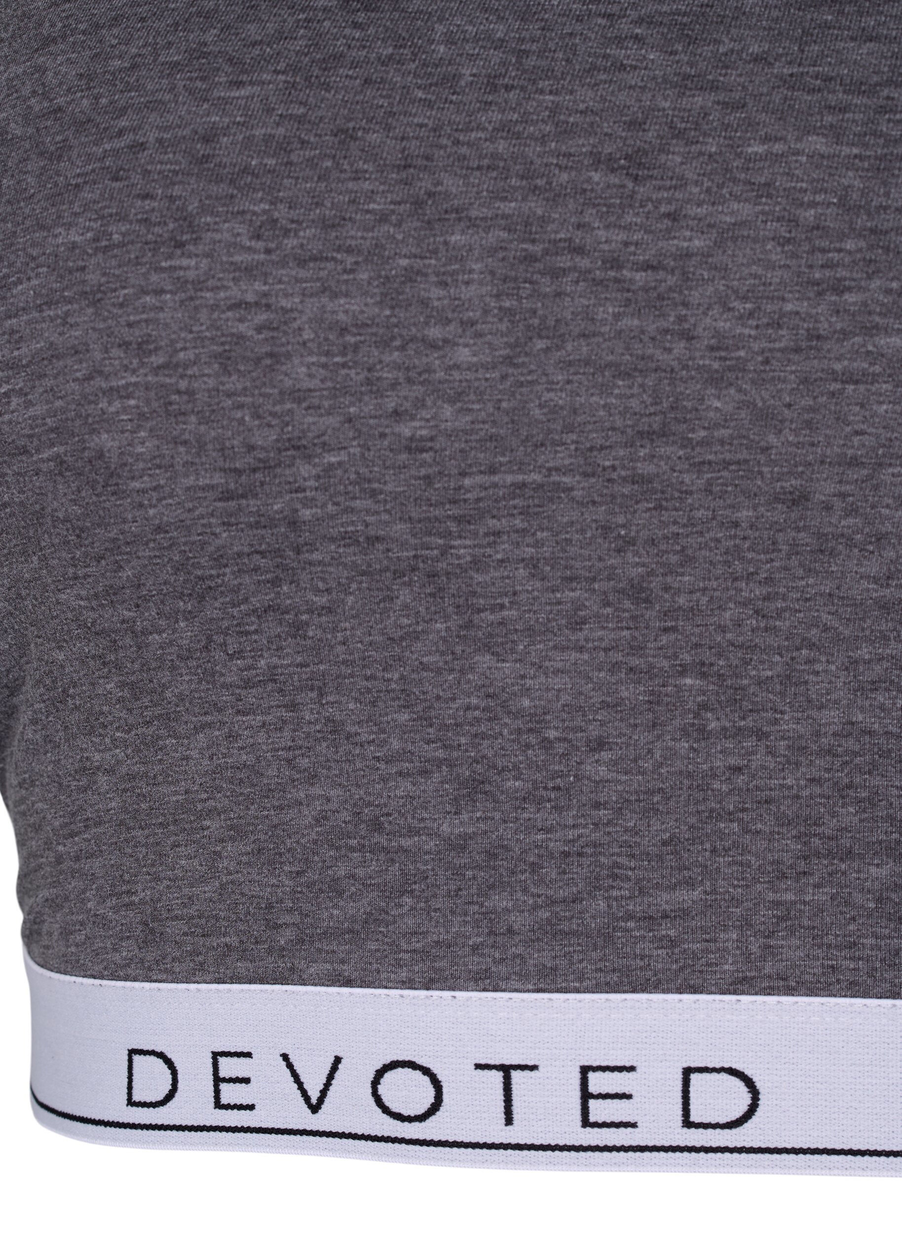 Zizzi Melert BH med rund hals, Medium Grey Melange, Packshot image number 3