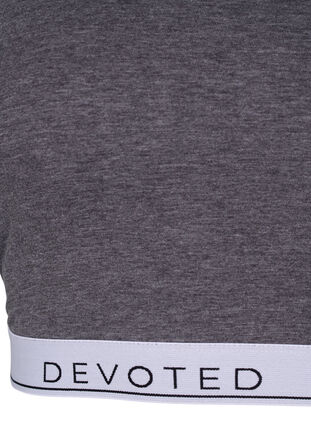 Melert BH med rund hals, Medium Grey Melange, Packshot image number 3