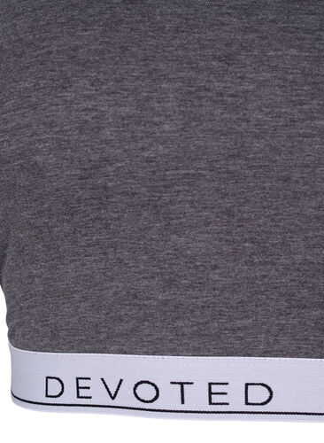 Melert BH med rund hals, Medium Grey Melange, Packshot image number 3