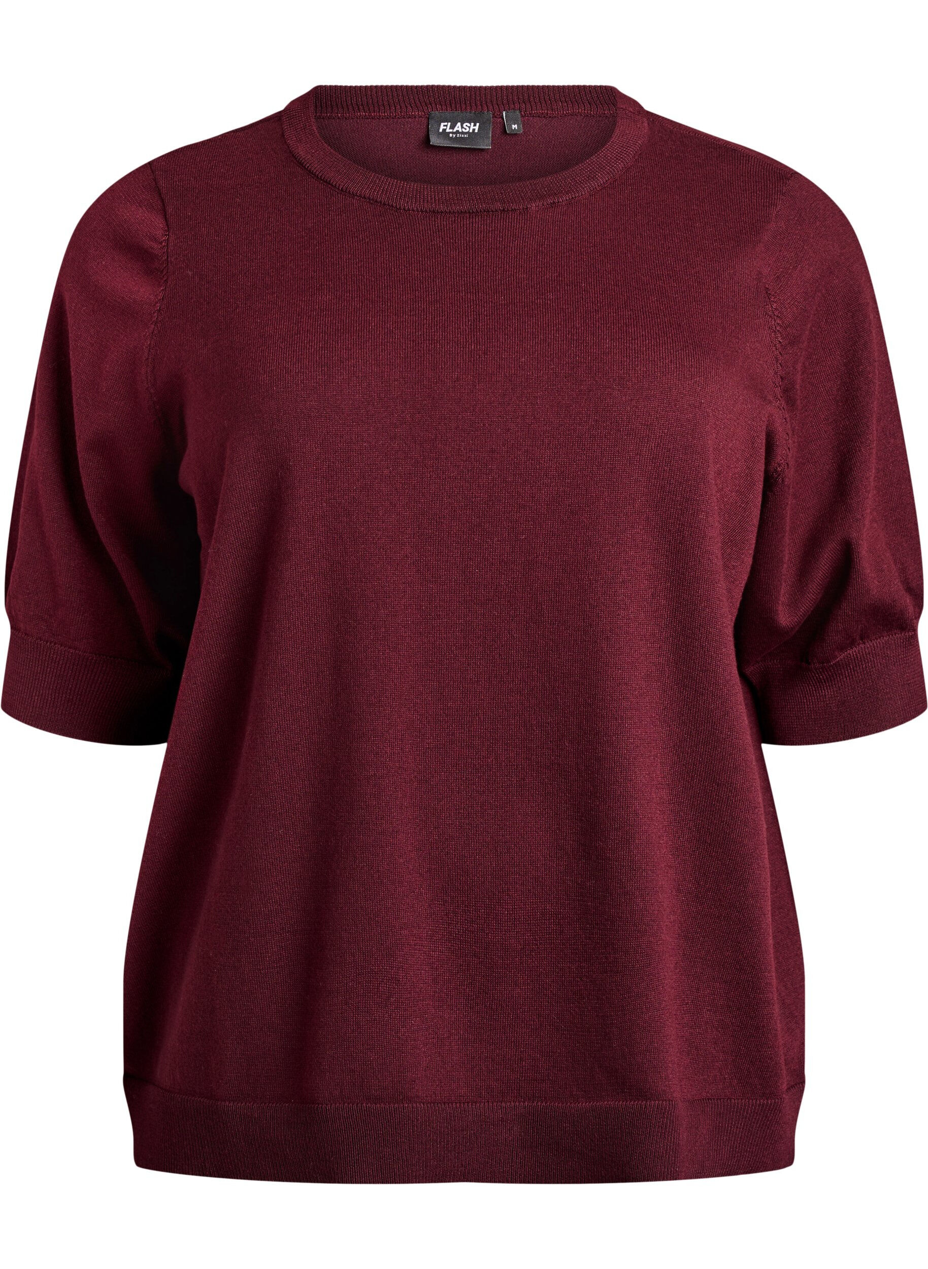 FLASH - Finstrikket bluse med korte ermer
