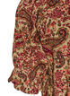 Viskose bluse med paisleym&oslash;nster og firkantet utringning, Brun, Packshot image number 3