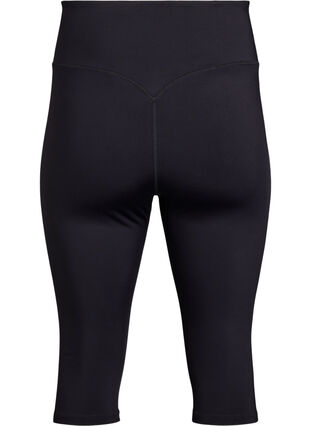 Zizzi CORE, Squatsikre 3/4 treningsleggings med lomme, Svart, Packshot image number 1